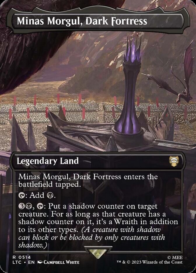 Minas Morgul Dark Fortress Borderless 514 (Commander: The Lord of the Rings: Tales of Middle-earth)  - Borderless