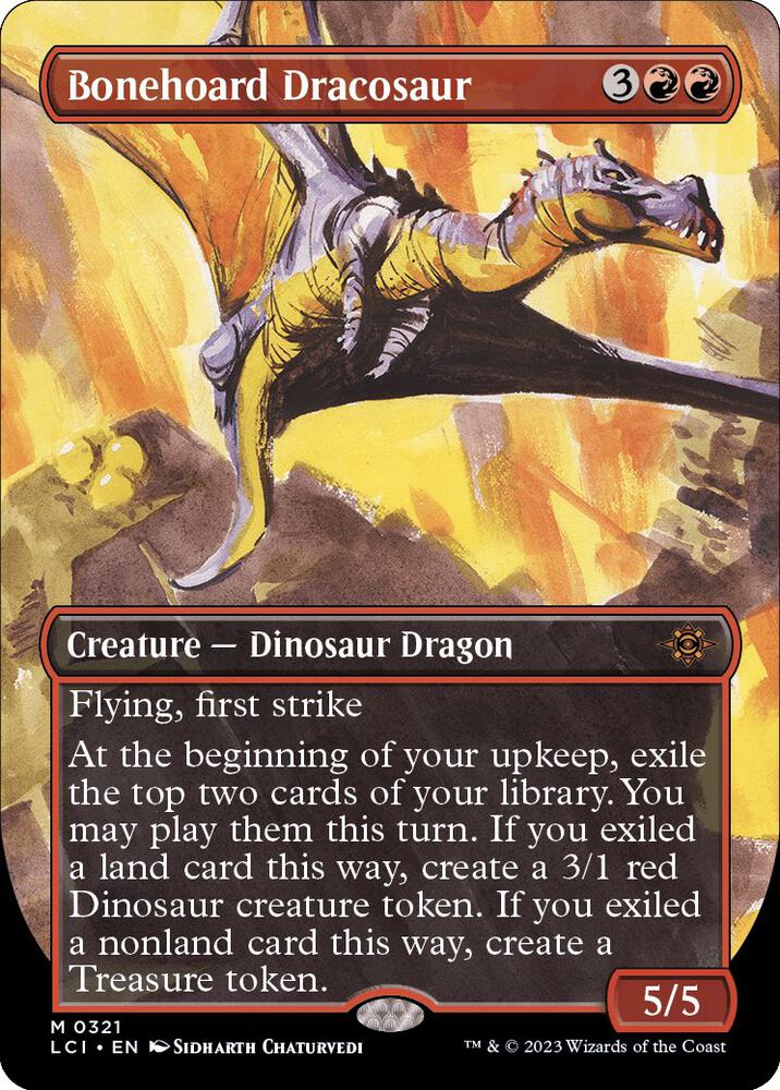 Bonehoard Dracosaur 321/291 (The Lost Caverns of Ixalan)  - Borderless Foil