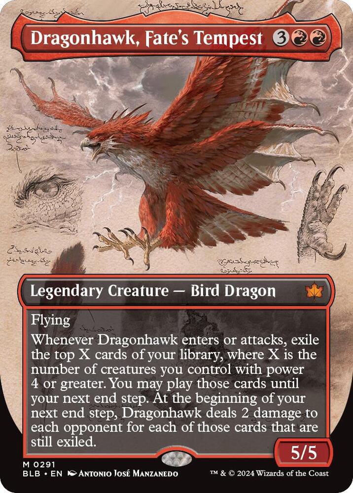 Dragonhawk, Fate's Tempest 291/281 (Bloomburrow)  - Borderless
