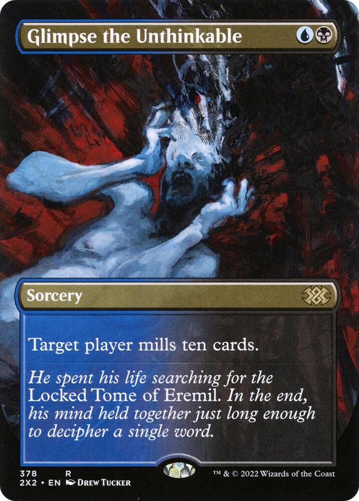 Glimpse the Unthinkable Borderless 378 (Double Masters 2022)  - Foil