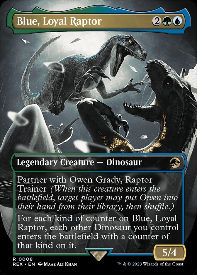 Blue, Loyal Raptor 8/26 (Universes Beyond: Jurassic World Collection)  - Borderless