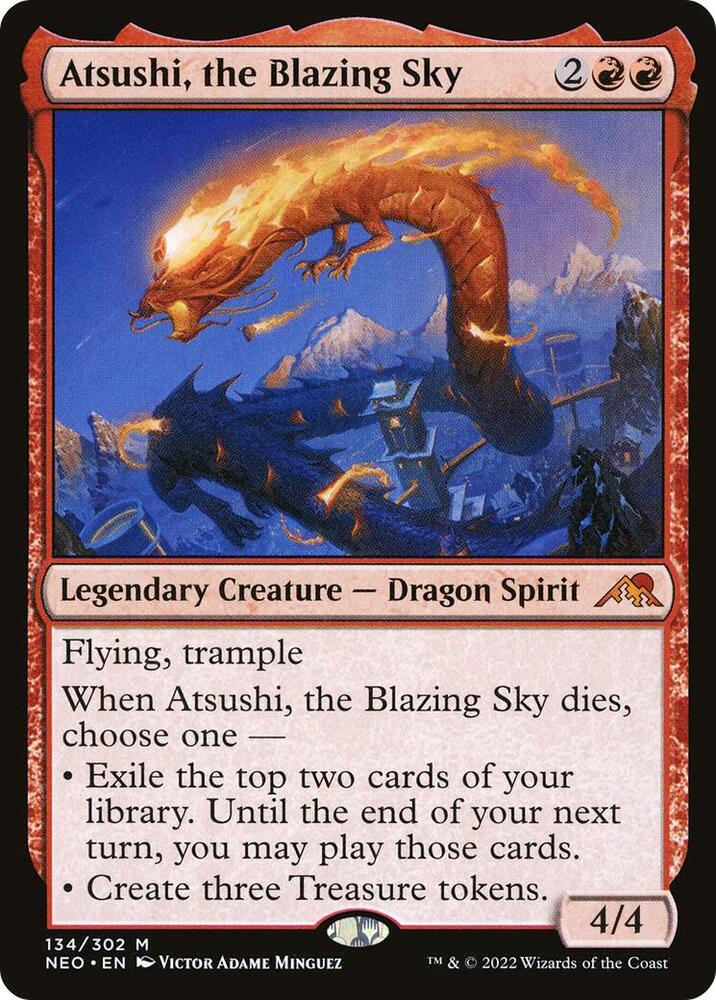 Atsushi, the Blazing Sky 134/302 (Kamigawa: Neon Dynasty) 