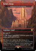 Helms Deep Shinka the Bloodsoaked Keep Borderless Surge Foil 404 (Commander: The Lord of the Rings: Tales of Middle-earth)  - Borderless Surge Foil
