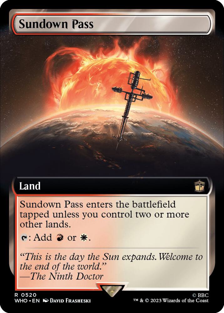 Sundown Pass 520/331 (Universes Beyond: Doctor Who)  - Extended Art Foil