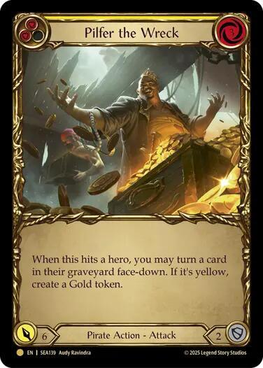 Pilfer the Wreck Yellow Treasure (High Seas)  - Cold Foil